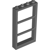 Lego rám okna 1x4x6, tmavě modro šedá (6108911, 4500812)